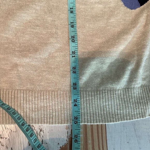 NIC+ZOE Blooming Short V Neck Sweater Size 3X Lightweight Floral - Picture 9 of 12